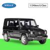 Масштаб 1/24 Welly Mercedes-Benz G-Class SUV, модель автомобиля из сплава, литье под давлением, металлические игрушечные транспортные средства, модель автомобиля, коллекция высокой имитации, детские подарки