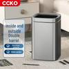 CCKO Большая открытая мусорная корзина из нержавеющей стали для дома, офиса или кухни