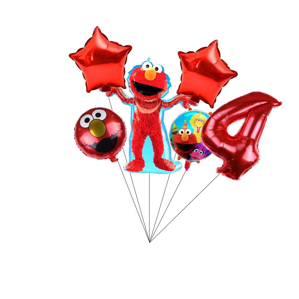 Birthday Balloon Party Decoration SEsame-Streets Theme Plates Cake Toppers Banner For Kids Birthday Party Supplies Baby Shower
