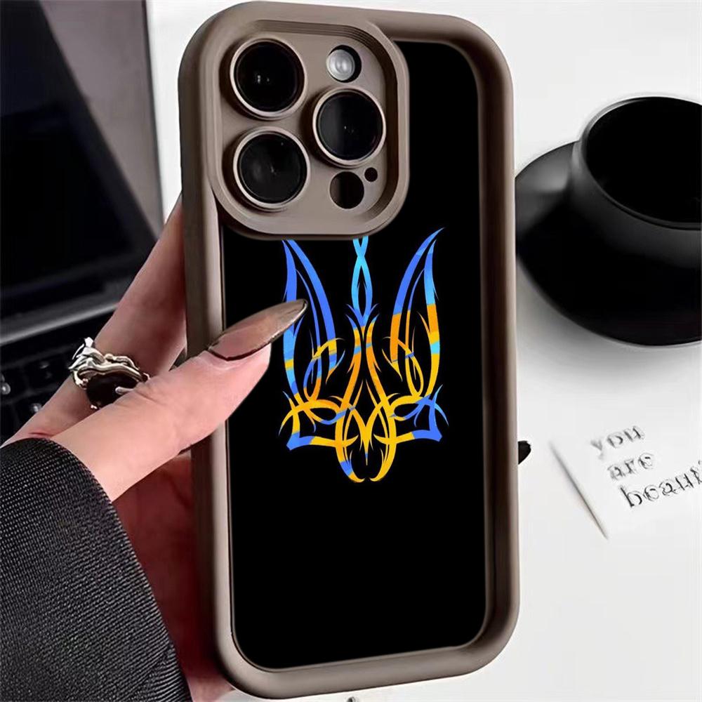 LZ26 National Emblem Flag Art Silicone Phone Case for iPhone 11 13 14 15 16 Pro Max 7 8 16 Plus 12 Mini XS Max XR Shockproof Back Cover