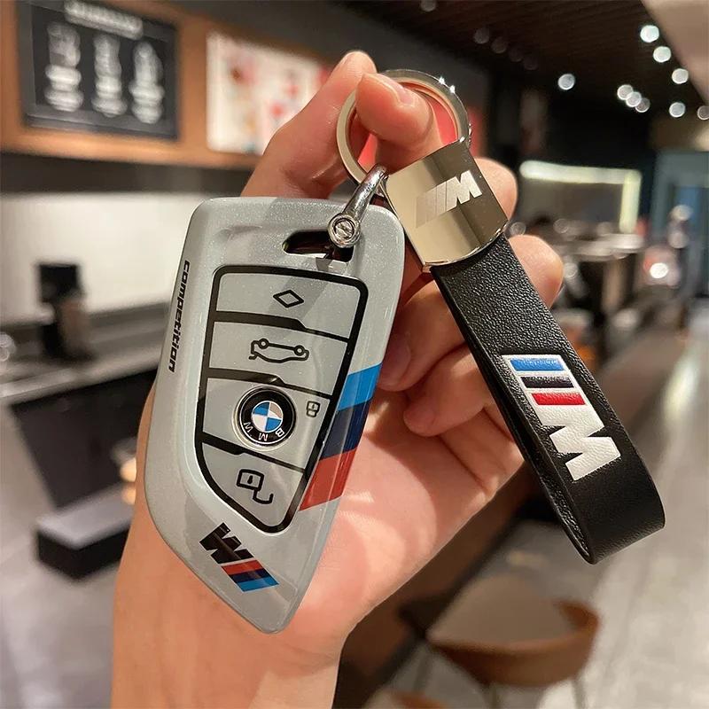Car Key Case Cover For BMW 1 2 3 5 6 7 8 Series X1 X2 X3 X4 X5 X6 X7 Z4 3 4 Buttons Auto Remote Shell Protect Accessaries EV2