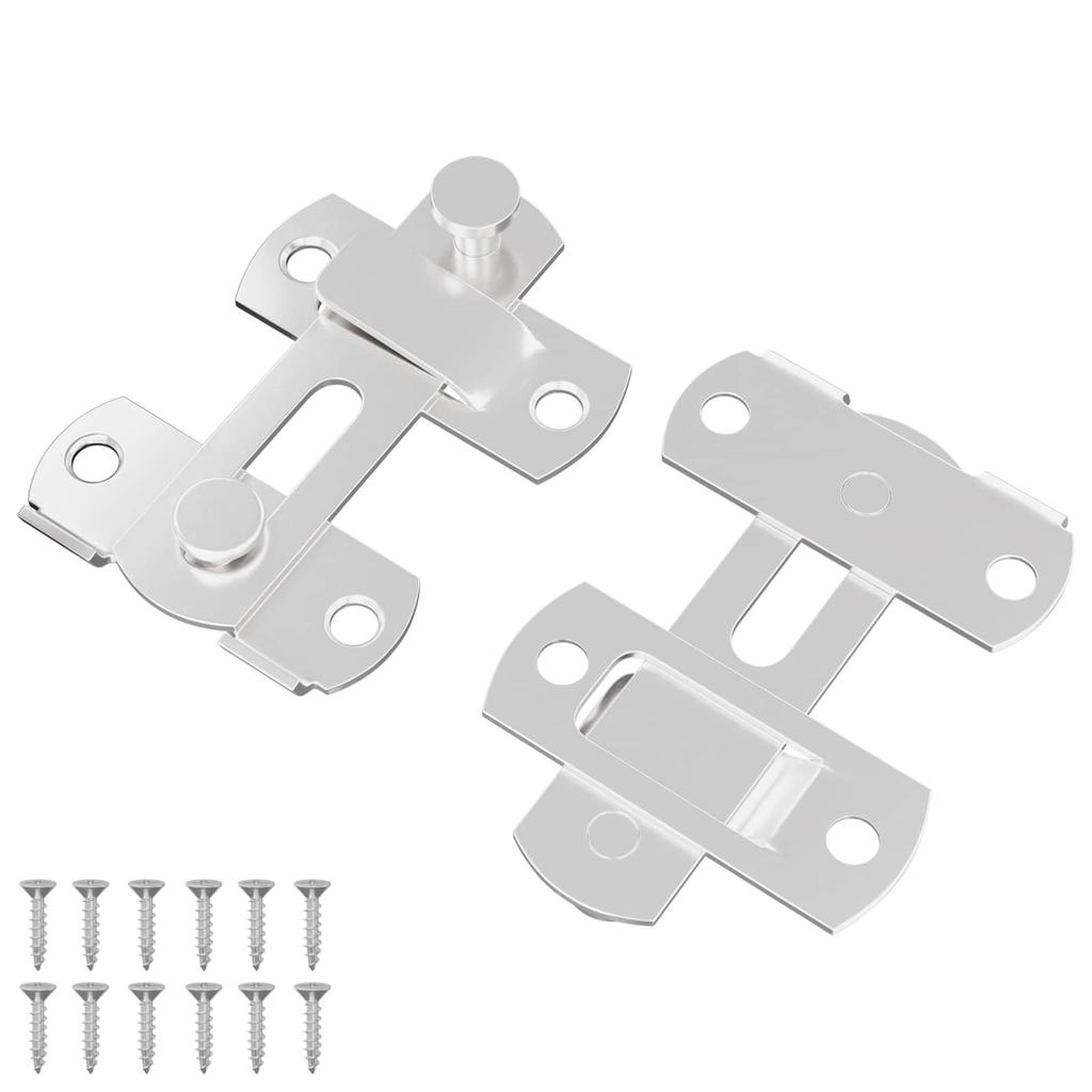 Door Catch 2 pcs Silver 70 x 8 mm Steel