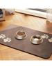 Pet bowl mat, moisture absorbing and anti-slip, for dogs and cats,