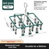 Plastic Dipped 24-Clip Round Sock and Underwear Drying Rack for Household Use