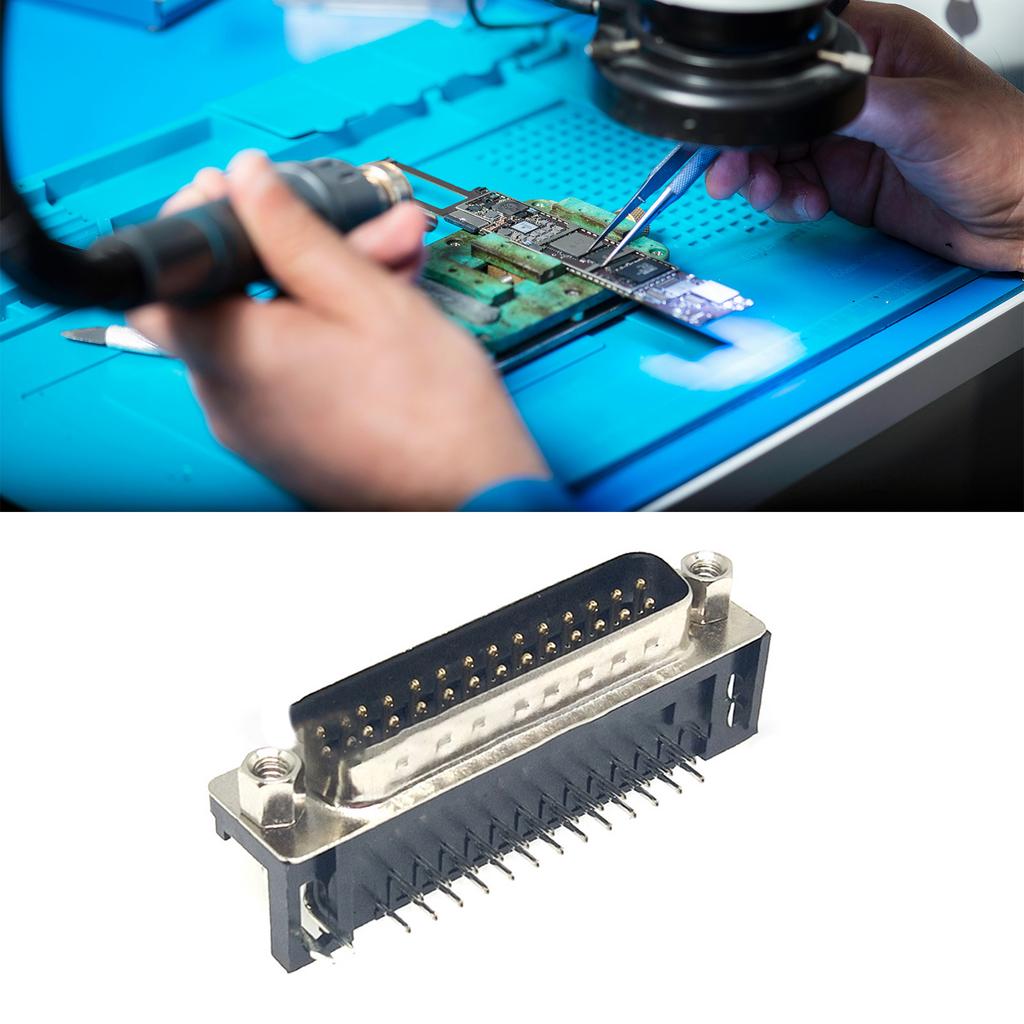 DB25 гнездовые прямоугольные разъемы для монтажа на печатную плату, устойчивые к помехам разъемы для передачи высокочастотного сигнала