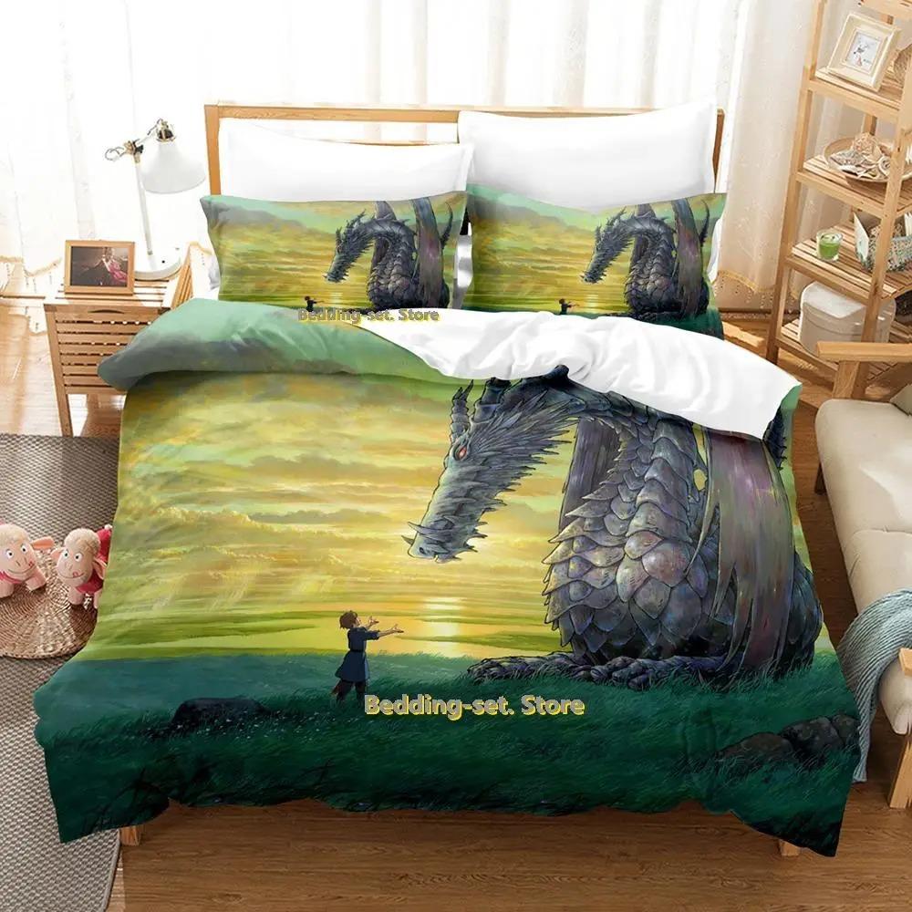 Комплект постельного белья Tales From Earthsea Single Twin Full Queen King Size Bed Set Adult Kids Bedroom Duvetcover Sets Anime Bed Sheet Set