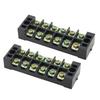 2Pcs Terminal Strip TB Fixed Large Current Dual Row Wire Barrier Block Terminal Strip with