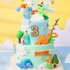 6 PCS Dinosaur Cake Toppers Little Dinosaur Birthday Party Decor Dinosaur Party Favors Three Rex Cake Decoration Party Supplies