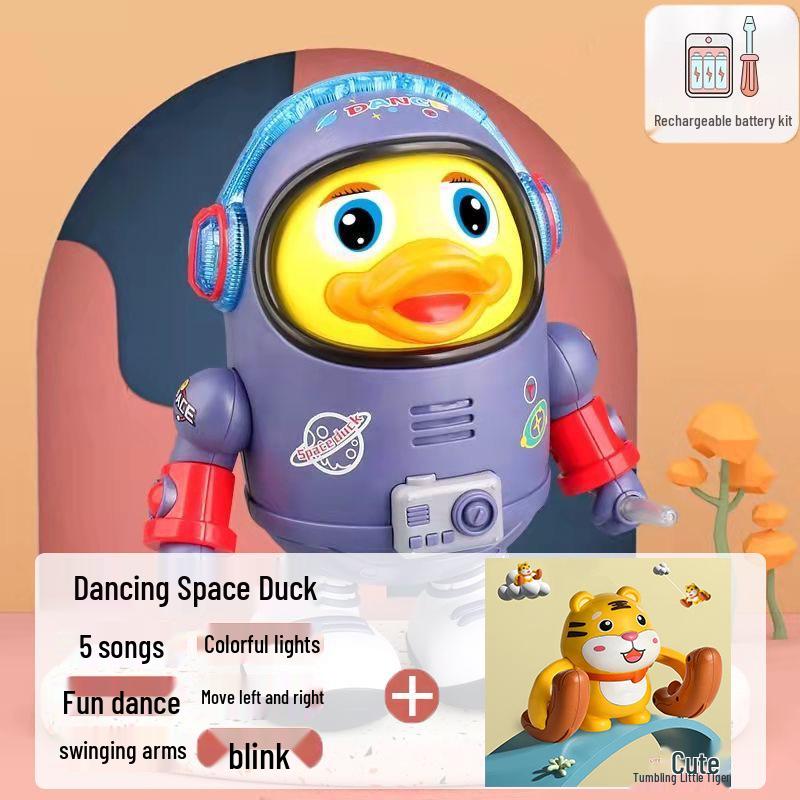 Electric Dancing Astronaut Duck Toy - Singing Robot for Babies & Toddlers (3-12 Months)
