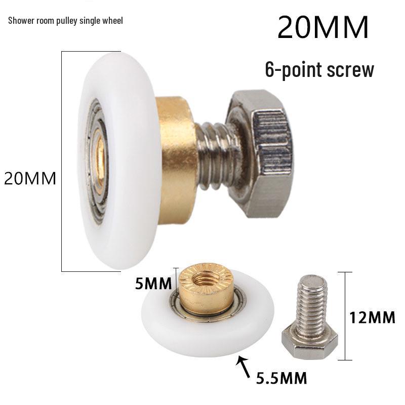 Shower Door Sliding Roller Wheel Pulley Accessory for Glass Doors