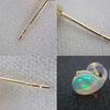 [New] K18 Pear Shape Opal Earrings [i11-7]