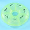 1Pcs Round Pill Case Plastic 7 Days Weekly Tablet Candy Box Portable Storage Tablet Holder Travel Organizer Pill Container