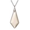 [R0819] - Silver 'Meghan' Moonstone Necklace (rhodium-plated) - 30x14 Mm