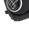 Seat Leon II 05-13 BLACK ECO LEATHER gear shift knob + gaiter with frame 5 SPEEDS