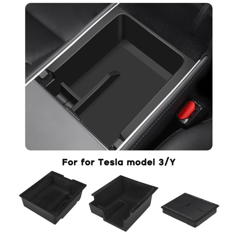 Front/Rear Center Console Underseat Storage Box Center Control Air Outlet for Tesla Model Y/3 Car Accessories