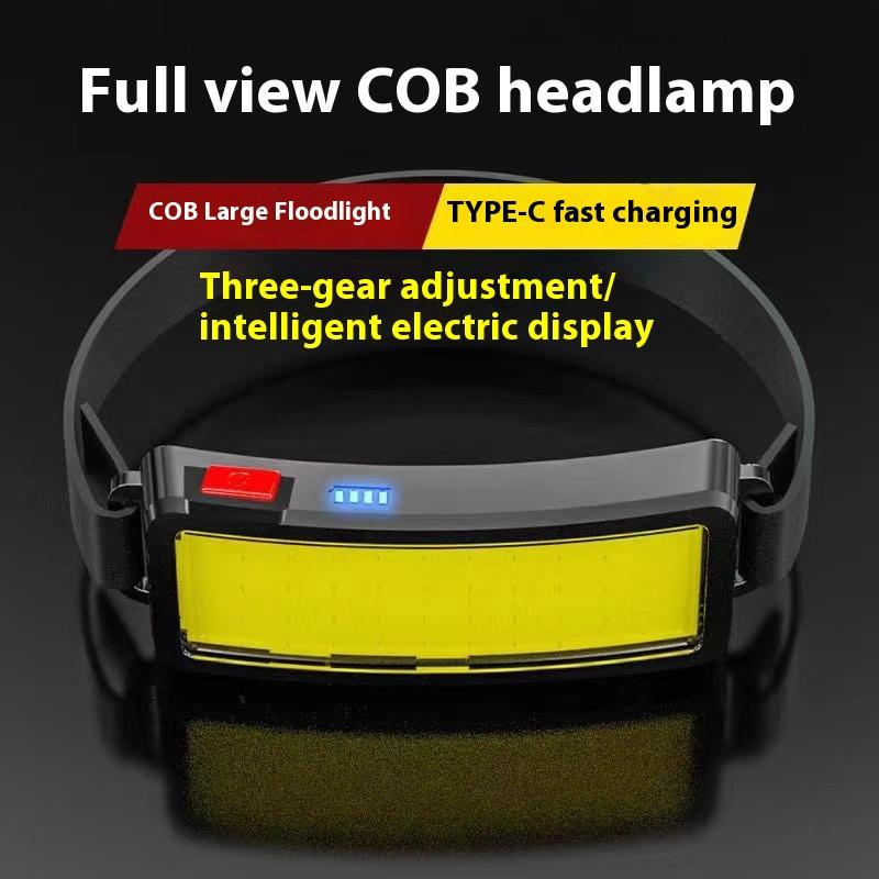 Перезаряжаемый 180° Налобный фонарь COB LED Супер яркий Налобный фонарь Для улицы Водонепроницаемый Для бега Рыбалки Кемпинга Туризма Налобный фонарь