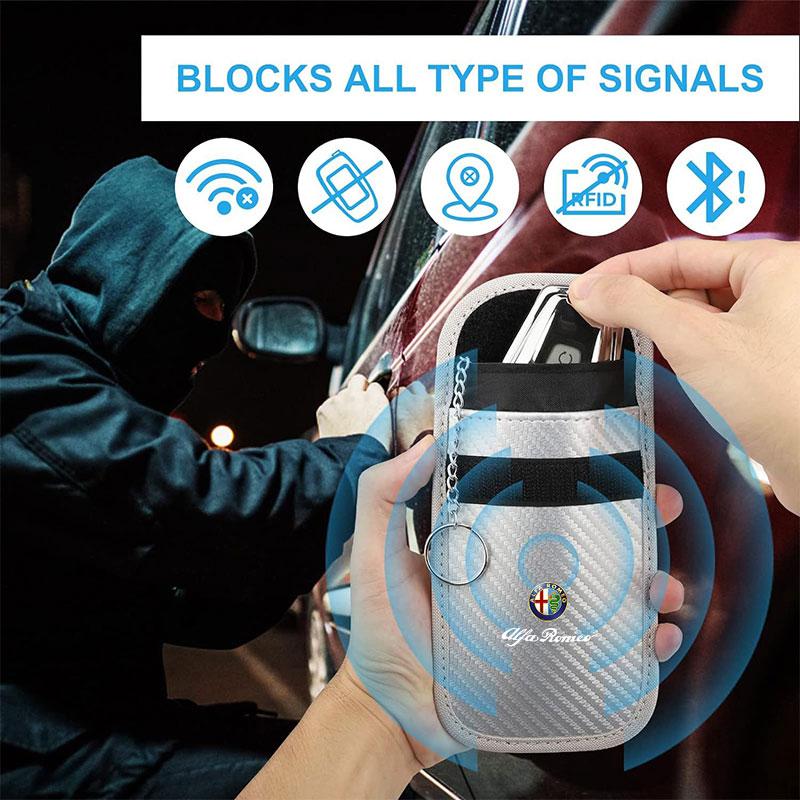 For Alfa Romeo Portable Leather Car Key Protective Case Key Organizer Bag Badge Accessories 159 Giulietta Giulia 147 Mito 156