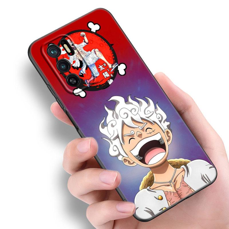 Аниме One Piece Luffy черный силиконовый чехол для телефона Xiaomi Redmi Note 10 11 11S 12 13 4G 8 9 11T Pro 5G Plus 8T 9S 10S 12S