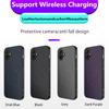 Противоударный магнитный защитный чехол из углеволокна для Samsung Galaxy A06 Для Samsung Galaxy A06 Черный чехол для телефона высокого класса