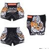 Bull Dog Snake Tiger Muay Thai MMA UFC Shorts Pants Kickboxing Boxing Unisex Men Women Kid Quick Dry Print Elastic Polyester Training