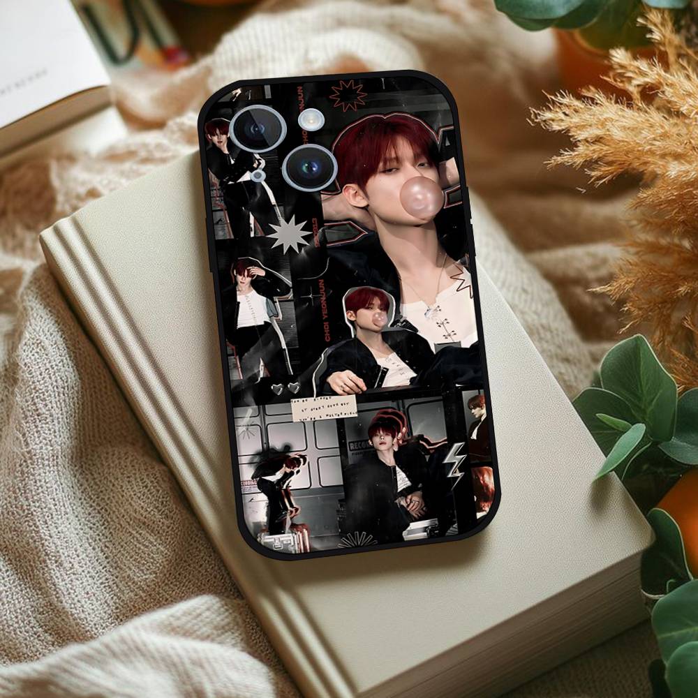 Чехол для телефона певца Y-Yeonjun для iPhone 1716 15 14 13 Pro Max 11 12 Mini X Xs XR Черный силиконовый чехол
