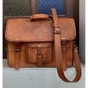 18”Messenger Bag, Leather Crossbody Bag, Laptop Bag Briefcase, Shoulder Bag, College Bag