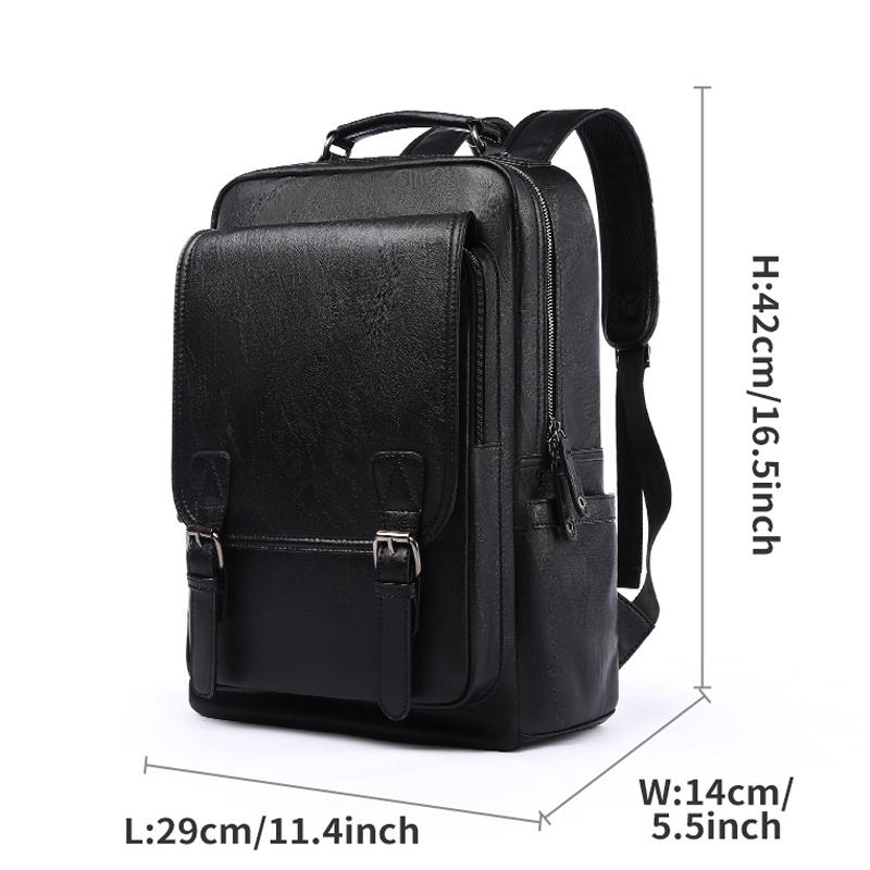 MATE ELAN Винтажный кожаный деловой рюкзак для мужчин и женщин, для работы, поездок на учебу, повседневного использования, 15,6 дюймов, школьная сумка, рюкзак