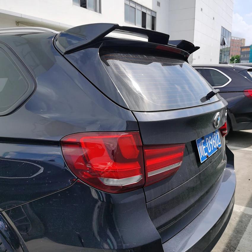 Высококачественный АБС-пластик Для BMW X5 F15 2014-2018 Спойлер на крышу и средний задний спойлер Накладка на крышку багажника Комплект кузова Глянцевый черный Под карбон