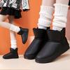 Новые бархатные утолщенные с хлопком для снега женские ботинки с мягкой подошвой, нескользящие и универсальные женские ботинки для снега, водонепроницаемая хлопковая обувь, женская обувь