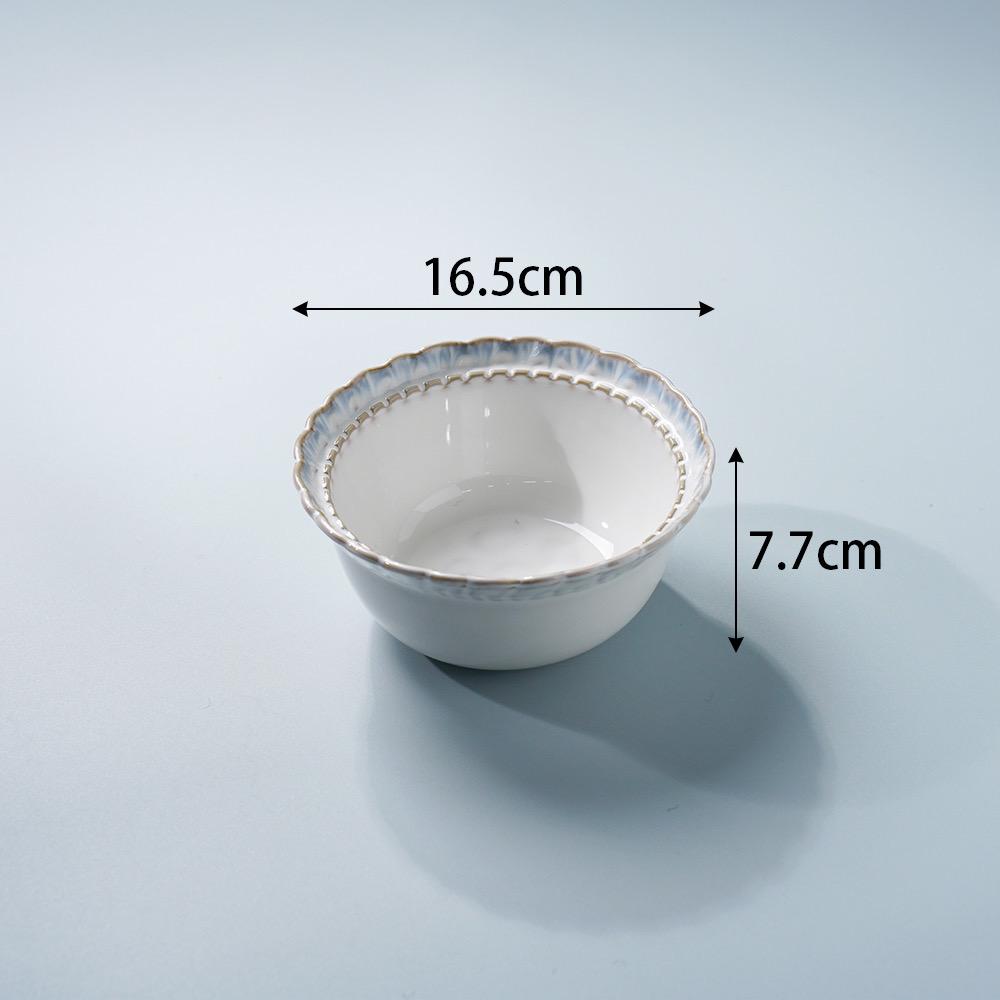 Чувствуй! Набор посуды с синим кружевом: Стейк, Завтрак, Западная кухня, Десерт, Фруктовые тарелки