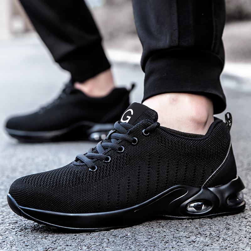 Air Cushion Work Safety Shoes For Men Women Breathable Work Sneakers Steel Toe Shoes Anti-Puncture Safety Protective Shoes 36-46