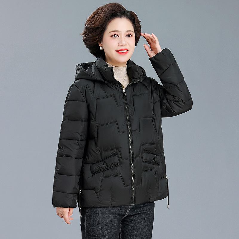 Padded Clothes Women's Winter Warm Short Middle-aged Mother Padded Clothes Down Cotton Fashion Jacket