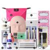Eyelash Extension Kit, 19 Pieces Eyelash Extension Practice Kit, Model Training Makeup False Eyelash Extension Glue Tools Waist Bag