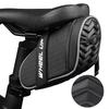 WHEEL UP Bicycle Saddle Bag Frame Bag Velcro Belt Type Bike Seat Bag Waterproof Large Capacity Tail Light Hanger Included (Black)