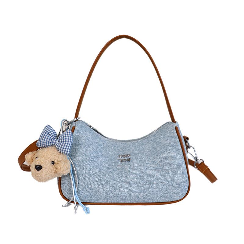 Chic Color Block Underarm Bag: Personalized Single Shoulder & Crossbody Handbag for Casual Wear