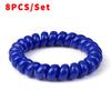 8PCS/Set Fashion Girls Telephone Wire Elastic Hair Bands Hair Ties for Women Ponytail Holder Hair Rope Accessories Gum