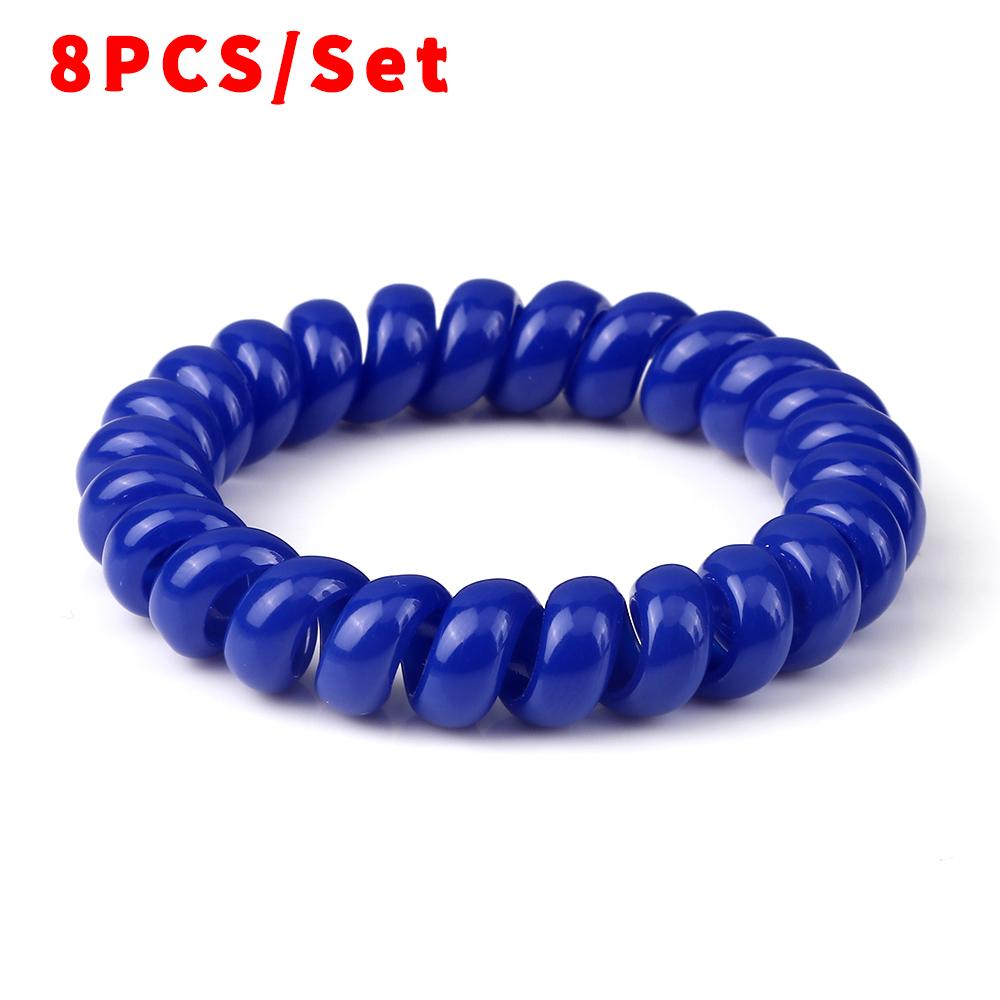 8 ШТ./Набор Модные эластичные резинки для волос в виде телефонного провода, резинки для волос для женщин, держатель для хвостика, аксессуары для волос, резинка