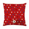 Red and Blue Striped Polka Dot Flower Elements Independent Festive Atmosphere Decoration Sofa Bedside Rest Pillow