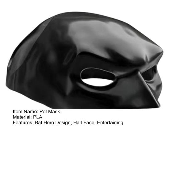 Кошачья маска летучей мыши, маска летучей мыши на пол-лица, маска героя-летучей мыши для косплея, маска кошки-супергероя с отверстиями для ушей для костюмированных вечеринок на Хэллоуин, реквизит для фотосессии с домашним животным