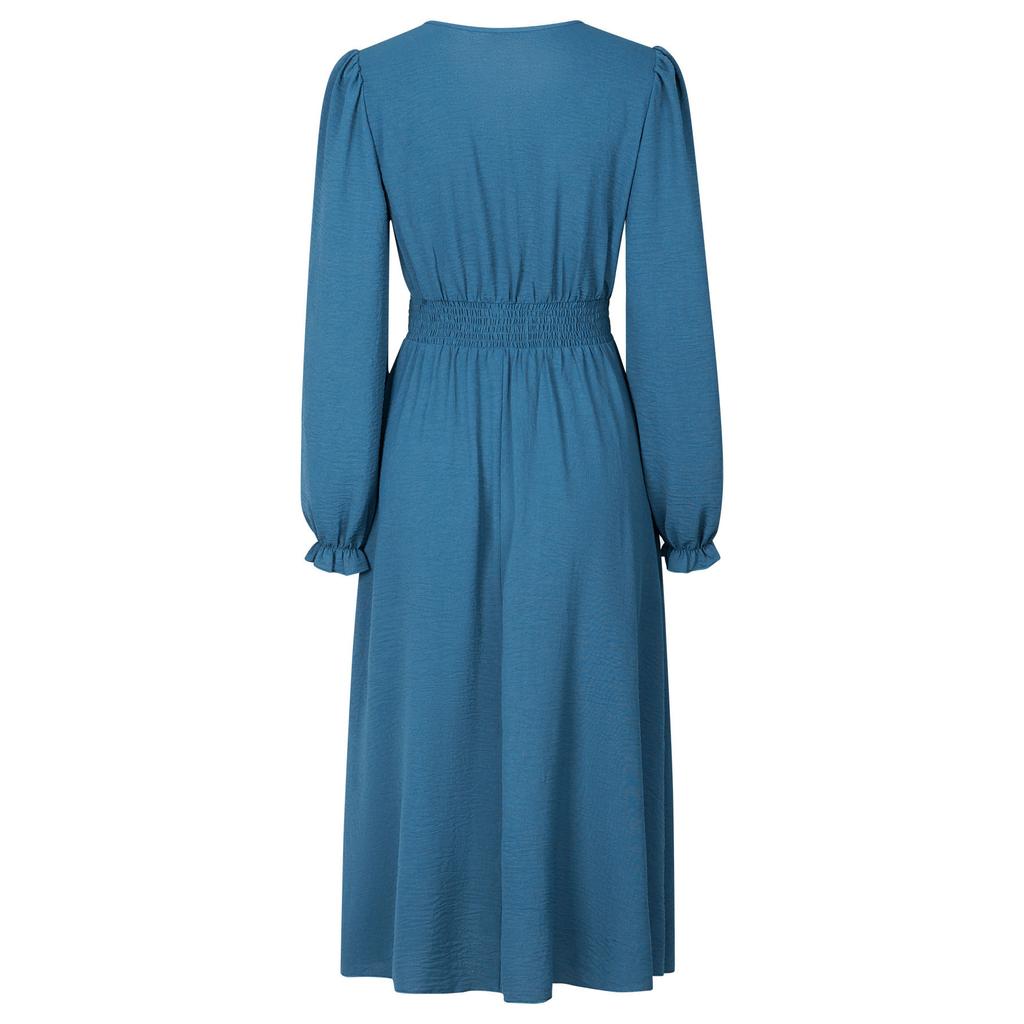 Женская осенняя юбка с v-образным вырезом на талии, однотонное платье средней длины, женское платье, женская юбка трапециевидной формы с низом