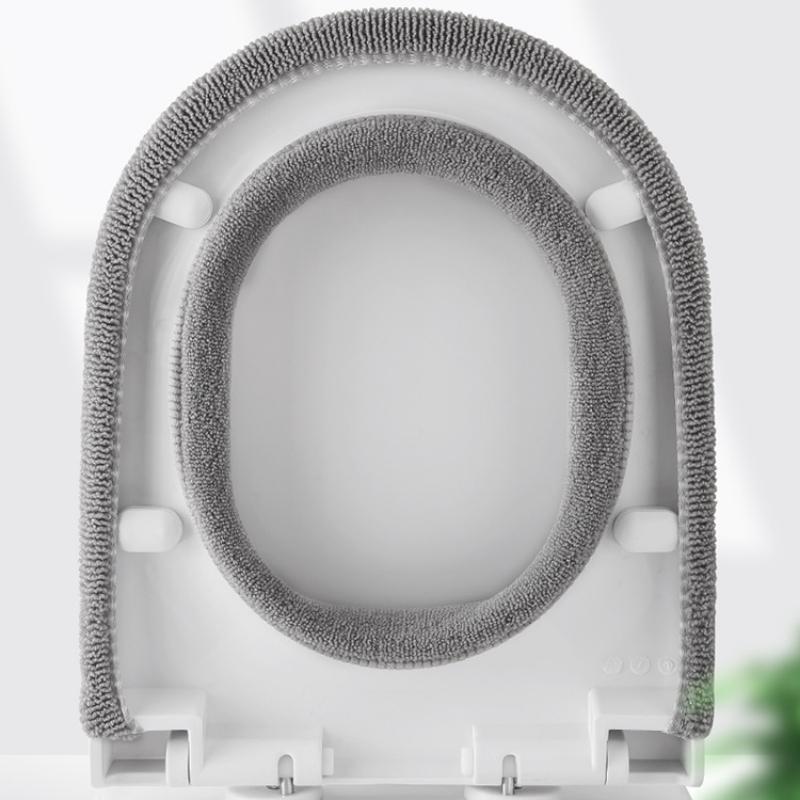 Winter Warm Toilet Seat Cover Mat Bathroom Toilet Pad Cushion Soft Four Seasons Universal Household Wearable Ware Closestool