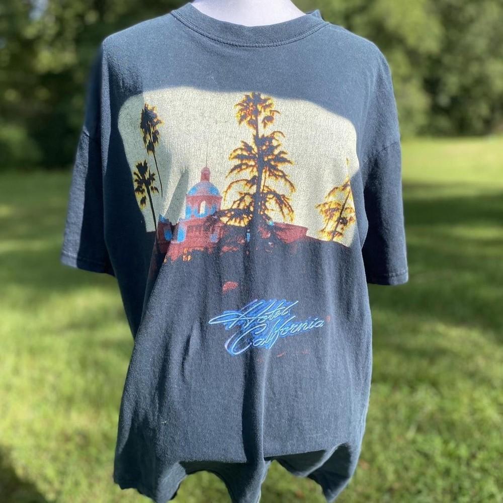 Eagles Band T Shirt Hotel California Albums Basic black tee Classic NH24683 Unisex T-Shirt