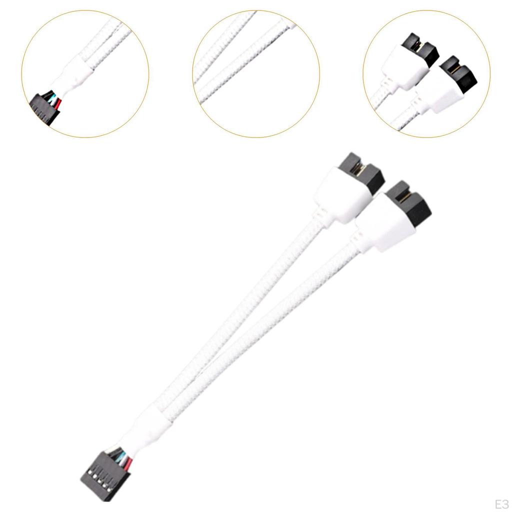 Материнская плата USB 9Pin удлинительный кабель для двойного 9USB многофункциональный провод плетеная сетка прочный