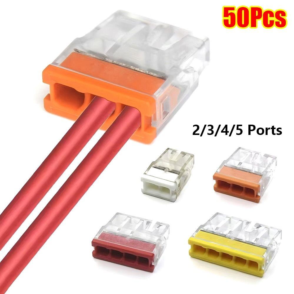 50Pcs Stainless Steel Casing Mini Quick Wire Connectors No Tools Required