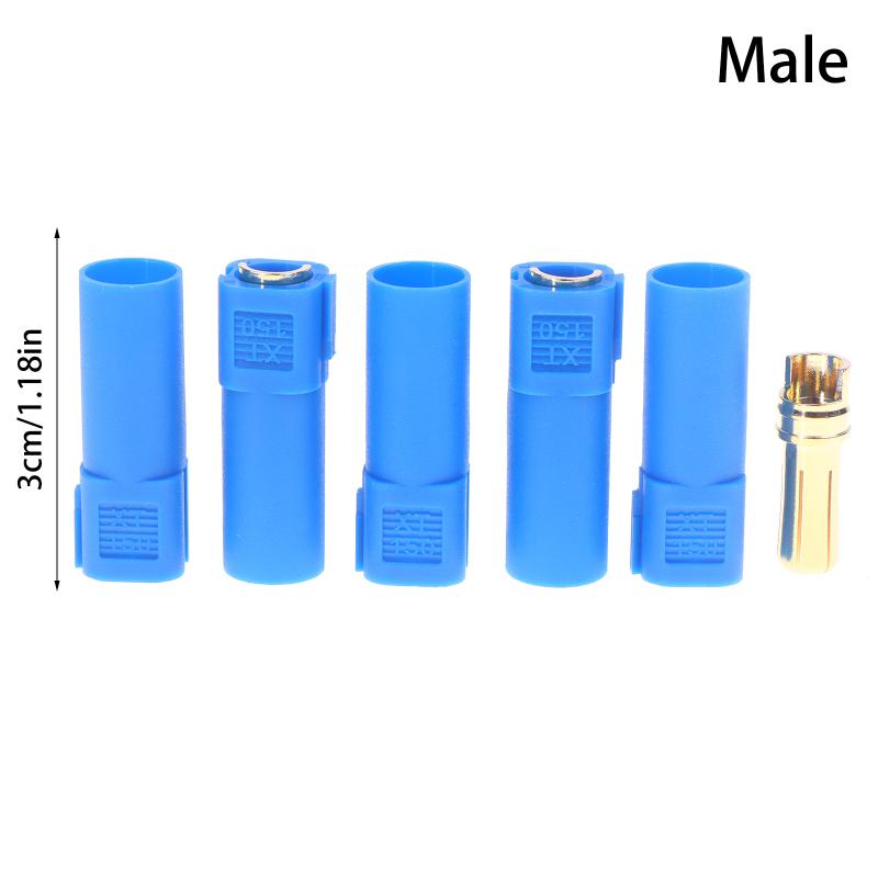 5PCS Amass XT150 Male Female Bullet Connector Adapter Plug Set 6mm 130 High Rated Amps For RC LiPo Battery