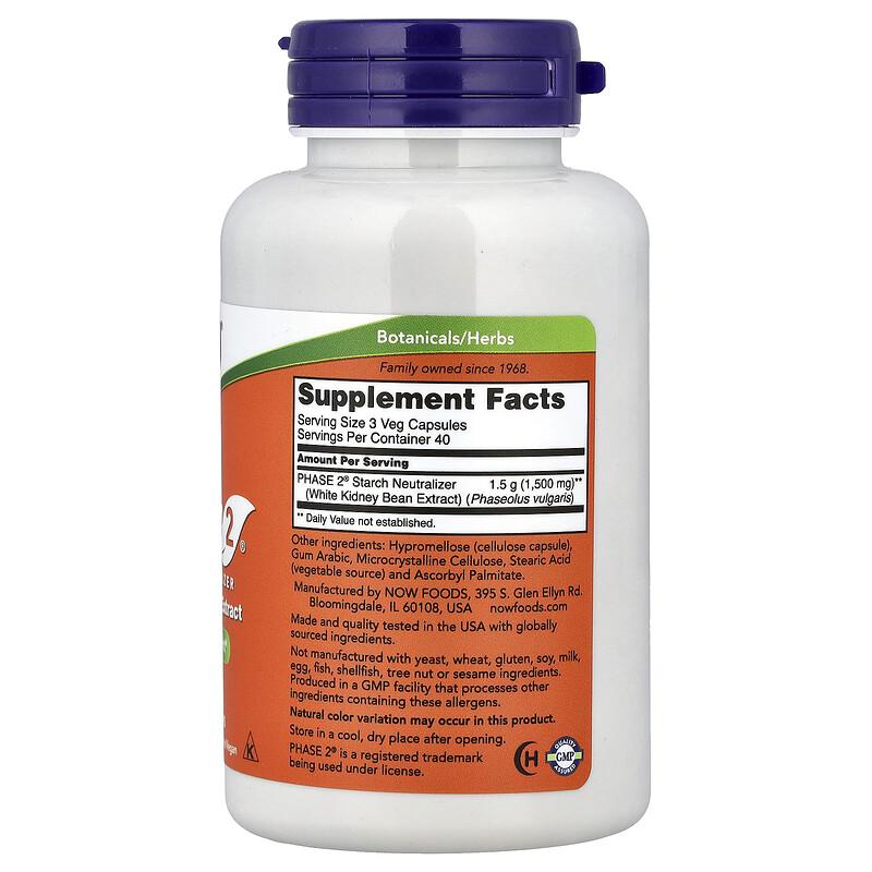 Phase 2®, Starch Neutralizer, 500 mg, 120 Veg Capsules