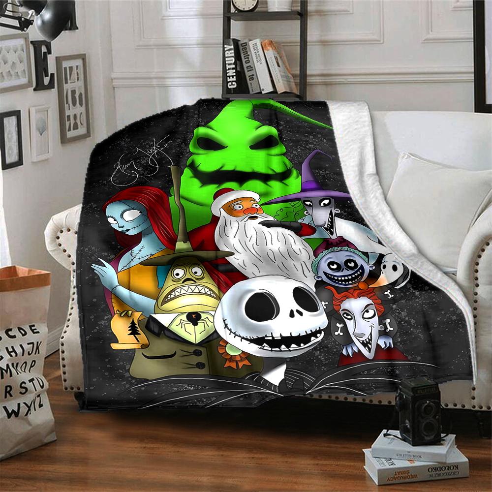 Halloween Character Collage Blanket Soft Throw Blanket For Home Bedroom Bed Sofa Travel Office Solid Christmas Blanket
