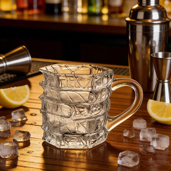 Стеклянная кружка на книжную тематику, расписанная винтажная кружка с книгами 200 мл, термостойкая, подарок для библиотекаря, безопасная