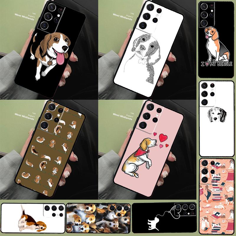 Мультяшный пес Бигль Чехол для телефона Samsung Galaxy S24 Ultra S9 S10 S20 S21 S22 S23 Plus S24 FE S25 Ultra