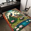1PC Peacock Lotus Non-Slip Floor Carpet Compatible for Office&Living Room&Bedroom&Dining room - Flat - Weave Machine-S0374